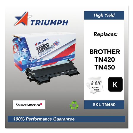 TRIUMPH 751000NSH1072 Remanufactured TN450 Hi-Yield Toner, 2600 Pg-Yld, Black SKL-TN450